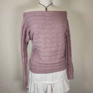 Cable Knit Sweater Long Sleeve Crew Neck‎ Pullover Women's Top